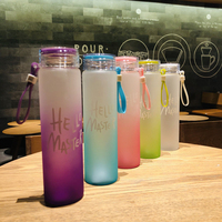 Vente en Gros Eau en Verre Coloré, Bouteille Bouteilles en Verre Dépoli Bon Marché/
