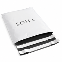 Sacs d'expédition personnalisés avec logo, sacs en polyéthylène imprimés, enveloppes en plastique avec poignée, marque SOMA, matériau LDPE, sacs d'expédition