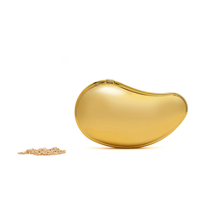 Sac à main en ABS doré brillant pour femmes, élégant, de forme luxueuse, pour soirée, bandoulière chaîne, durable, tendance, fête - Product Image 5
