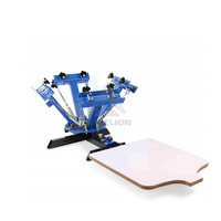 Máquina de serigrafía rotativa manual de sobremesa de grado 1 para 4 colores, nueva condición, tipo plato, para venta al por mayor