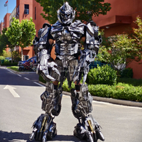 Costumes de robot LED de haute qualité, populaires, en vente chaude, faits à la main, pour la télévision, le cinéma, le cosplay, la danse, la scène, avec microphones