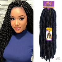 Cheveux synthétiques Havana Twist Crochet Hair 24 pouces en fibre haute température pour tresses sénégalaises, mèches simples pour femmes