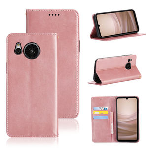 Étui portefeuille en cuir de luxe avec fente pour cartes et fermeture magnétique pour téléphones mobiles Sharp A201SH V6 704SH 707SH Sens7 8 <span class=keywords><strong>Plus</strong></span> <span class=keywords><strong>R8</strong></span> Wish 3 - Product Image 1