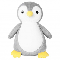 Peluche personnalisée avec nom brodé par transfert thermique, renard ou pingouin, pour enfants, cadeau de naissance et d'anniversaire