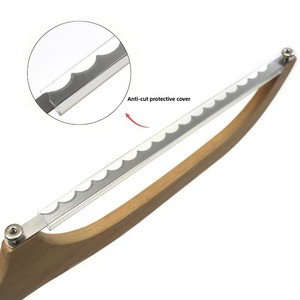 Affettatrice per pane in legno massello con semplice manico in legno da cucina strumento di cottura e pasticceria per il taglio del pane - Product Image 5