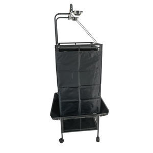 ผ้าคลุมกรงนก ZJ-NLZ003 ขนาด 46x46x155 ซม. สีดำ โพลีเอสเตอร์ กันแดด กันฝน กันน้ำ รูปทรงสี่เหลี่ยมผืนผ้า โครงเหล็ก - Product Image 1