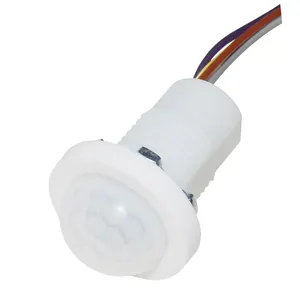 Cosecha de luz diurna Pequeño interruptor montado en la pared Detector infrarrojo Mini luz LED inteligente Sensor de movimiento PIR