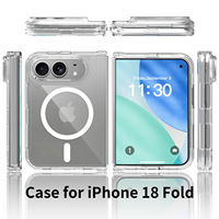 Étui transparent HD premium compatible avec l'écran pliable iPhone Duo Fold 18 Ultra, coque renforcée magnétique
