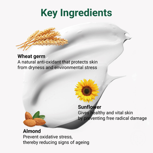 Crema Reafirmante Facial y Corporal de Germen de Trigo <span class=keywords><strong>Natural</strong></span> con Aceite de Almendras, Repara la Barrera Cutánea para Piel Normal a Seca - Product Image 4