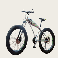 Vélo de montagne Shark Snow populaire avec pneus larges de 4,0 pouces et freins à disque pour la conduite tout-terrain, 27 vitesses, 24/26 pouces