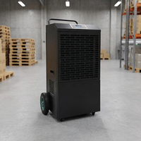 Deshumidificador Eléctrico Comercial de Alta Eficiencia de 158L, Secador de Aire, Absorbedor de Humedad Portátil para Sótano, Garaje, Biblioteca, Oficina
