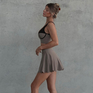 <span class=keywords><strong>Ropa</strong></span> de mujer <span class=keywords><strong>Ropa</strong></span> de gimnasio <span class=keywords><strong>Ropa</strong></span> de yoga Sujetador de yoga Atlético <span class=keywords><strong>Ropa</strong></span> 2 piezas Conjuntos de fitness Sujetador con cuello en V Faldas de yoga para niñas Cuello en V - Product Image 2