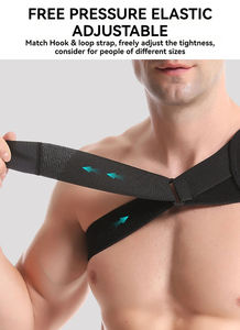 En gros 1 pièce Sangle d'épaule élastique réglable avec coussinets de sport, attelle articulaire de compression fixe pour la prévention des entorses et des tensions musculaires - Product Image 5