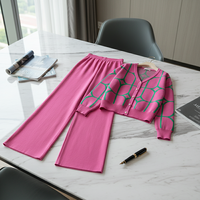 Ensemble pull et pantalon large en maille pour femme – Nouvelle collection décontractée respirante printemps-automne – Ensemble deux pièces ample et tendance