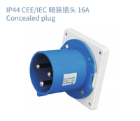 Prise industrielle IP44, connecteur de prise bleue, prise de courant 16AMP 16A 32A 5p, coupleur électrique modèle CEE/IEC