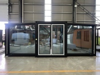 Maison de villégiature mobile de luxe à deux chambres, préfabriquée, moderne, modulaire, robuste, portable, de 20 pieds, extensible, en conteneur, utilisable comme bureau