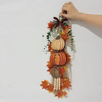 Meilleures ventes d'artisanat en bois, feuilles de citrouille 3D, décoration murale pour Halloween, pour la maison, le restaurant