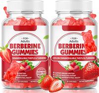 Gummies à la berbérine avec cannelle de Ceylan sans sucre, saveur fraise, suppléments HCL, vitamines