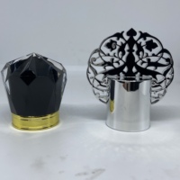 Personnalisable en gros luxe zamac bouchon pour parfum parfum bouchon de bouteille or métal alliage de zinc bouchon de parfum