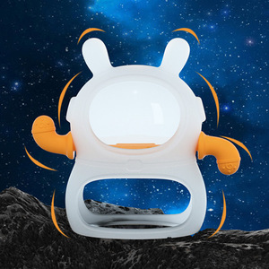 Jouet de dentition en silicone Space Rabbit pour bébés de 0 à 24 mois, matériau de qualité alimentaire bouillable, unisexe - Product Image 3