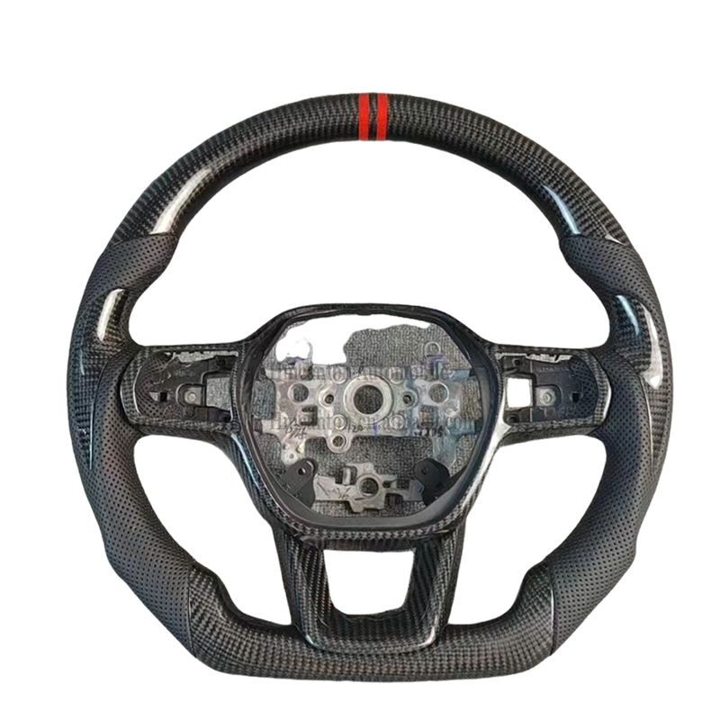 กริปคาร์บอน + หนังมีรูพรุน + แถบสีแดง + ลายเส้นสีแดง