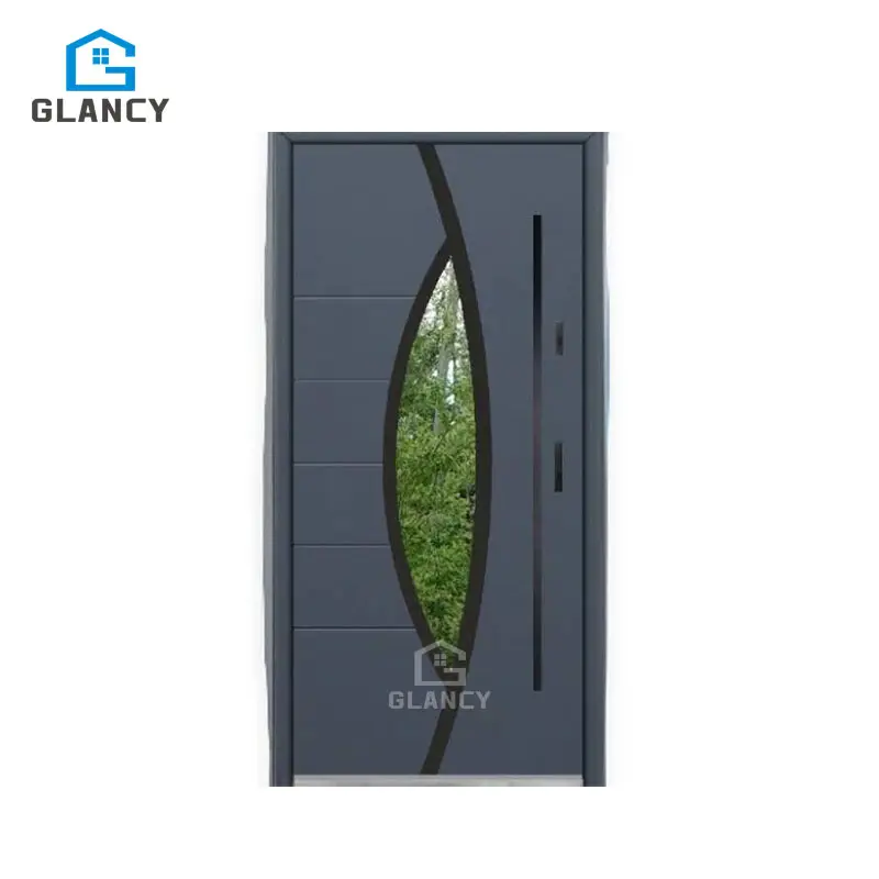 Puertas de entrada personalizadas de Metal para el hogar, accesorio de seguridad con celosía de acero principal, con ventanas, de Malasia, Argentina