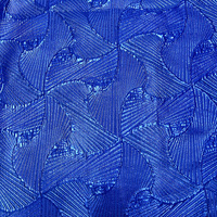 Nouveau tissu de dentelle damassée de luxe de conception 100% tissu jacquard de brocart bleu brodé de polyester