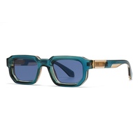6237 Nouvelles Lunettes de Soleil Rétro Tendance pour Hommes et Femmes, Protection UV400, Monture Carrée Étroite, Style Punk, Luxe, Universelles, Verres Personnalisables avec Logo