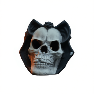 Cheminée extérieure Demon Skull, foyer au propane, gel ou éthanol, décoration d'Halloween, design sans conduit en plastique - Product Image 1