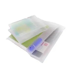 Cx Con trượt dây kéo PVC túi nhựa T-Shirt Zip khóa Pouch Matte Frosted quần áo rõ ràng Poly Túi dính con dấu cá nhân