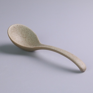 KHÁCH SẠN retro màu be gốm súp lớn phục vụ muỗng tùy chỉnh phong cách Nhật Bản không thể phá vỡ bữa tối sáng tạo đặt muỗng gạo dài - Product Image 4