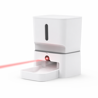Distributeur automatique intelligent 7L pour animaux de compagnie avec caméra HD, rotation PTZ, jouet laser pour chat, audio bidirectionnel, double alimentation pour chats (utilisation intérieure/voyage)