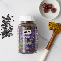 Gummies de sureau OEM directement de l'usine, vitamines stimulant l'immunité pour adultes, supplément éclaircissant les imperfections et blanchissant la peau