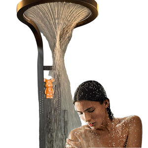 Pommeau de douche de salle de <span class=keywords><strong>bain</strong></span> chromé à poignée unique Dispositif magique augmentant la cascade pour le <span class=keywords><strong>bain</strong></span> à la maison Motif de pulvérisation douce - Product Image 2