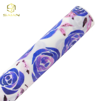 0.5MM Couleur Rose Imprimé Motif Givré Gelée PVC Givré PVC Film Gelée Matériel pour la Fabrication de Sac à Chaussures