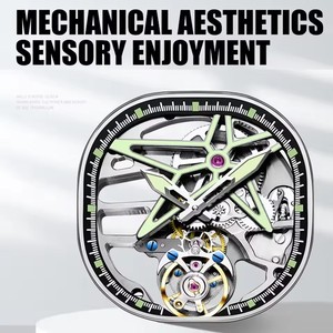 Envío Directo AESOP Reloj de Pulsera Deportivo Mecánico con Diamantes Naturales para Hombre, Reloj de Diseño Esqueleto a Prueba de Agua para Hombre - Product Image 4