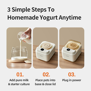 Trực quan lọ thủy tinh 8 thực đơn 1L + 4x150ml ly Natto sữa chua lên men tự động Hy Lạp sữa chua Maker Máy - Product Image 5