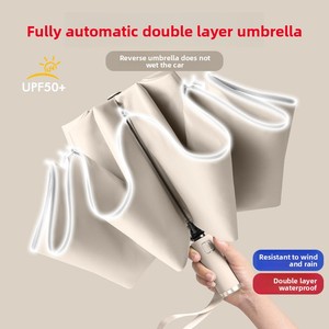 <span class=keywords><strong>Parapluie</strong></span> publicitaire pour voiture, entièrement automatique, double couche, pliable en trois sections, robuste, pour <span class=keywords><strong>homme</strong></span>, toutes saisons - Product Image 1
