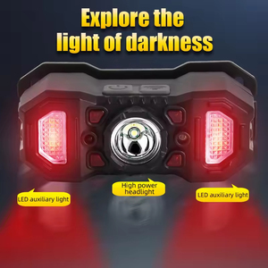 Outdoor IP65 Mini Wave Induction Built-In <b>Battery</b> Night Running Cycling Fishing Type-C USB <b>Rechargeable</b> LED Flashlight Headlamp - Product Image 3