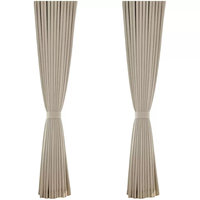 Rideaux occultants en faux lin à prix réduit, 100% polyester, couleur unie, tissu épais, rideau occultant pour salon, hôtel, maison