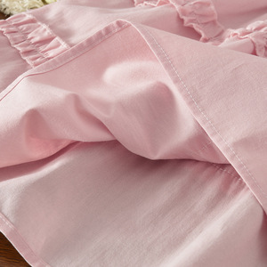 Vestito per Bambina 2026 Estivo Rosa Marrone Scuro con Volant Senza Maniche - Product Image 5
