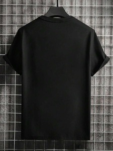 Camisetas casuales con cuello redondo y estampado de letras para hombre, la fábrica de ropa puede personalizarlas. F10 - Product Image 2