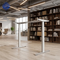 Cadre de bureau réglable en hauteur à double moteur, ergonomique et intelligent, en acier inoxydable, à 3 niveaux, pour bureau moderne