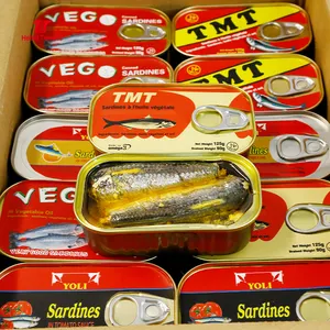 Marokko Ingeblikt 125G Sardines In Tomatensaus Of Plantaardige Olie Ingeblikte Vis Goedkope Prijs Sardine Distributeurs