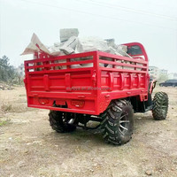 Tracteur à roues diesel 4x2 250cc en gros, ATV, remorque à benne hydraulique pliable, moteur 4 temps, transmission par arbre 4 roues motrices pour adultes, pour la ferme