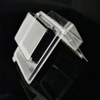 Boîte d'emballage à clapet transparente transparente en PET de 5mm d'épaisseur recyclable pour perles de bijoux en stock
