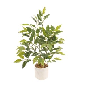 Petit Faux Ficus en Pot avec des Feuilles Réalistes pour la Décoration de la Verdure Intérieure - Product Image 2