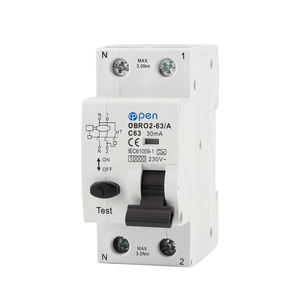 rcbo断路器1P + N漏电回路断路器elcb RCCB RCD RCBO 6a 10a 16a 20a 25a交流型剩余电流装置 - Product Image 1