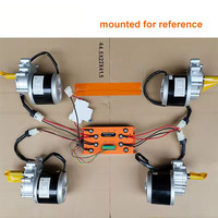Kit de transmission électrique à balais 24V 1400W 10 pouces 4x4 avec pneus agricoles tout-terrain pour tondeuse à gazon/brouette/chariot