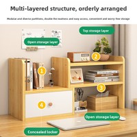Desktop Shelf Minimalist Modern Home Desk Organizer Multi-tiered Corner-compatible Small Bookcase Office Workstation Drawers